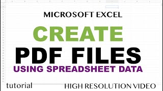 Excel - Create PDF Files from a Spreadsheet - VBA Macro Mail Merge Tutorial