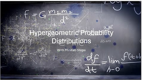 Hypergeometric Probability Distributions with Minitab
