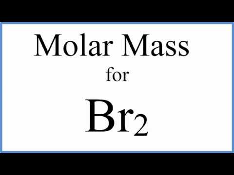 how to find molar mass for Br2, molecular weight of Br2, gfm Br2,...