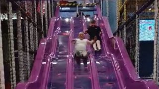 Slide Fail: Grandads Hilarious Regret with Grandson || WooGlobe