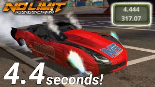 4.4 Seconds Pro Mod Corvette Tune! Division X Update | No Limit Drag Racing 2.0