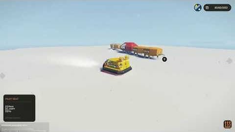 Prototype Hovercraft mk3 test drift (Stormworks)