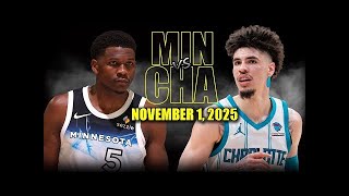 Minnesota Timberwolves vs Charlotte Hornets Full Game Highlights - November 1, 2025  NBA Season