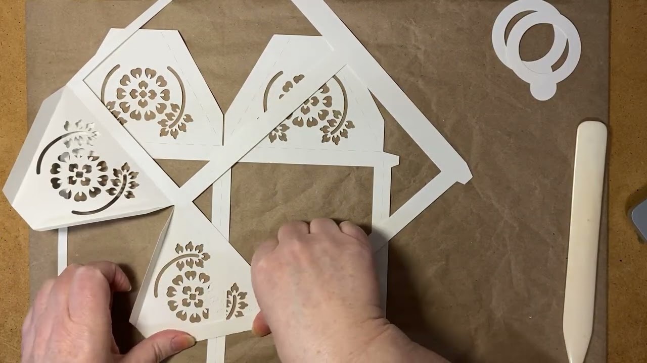 Tall Cherry Blossom Lantern Frame, Japanese Sakura Paper Lantern Tutorial, Layered SVG Papercraft