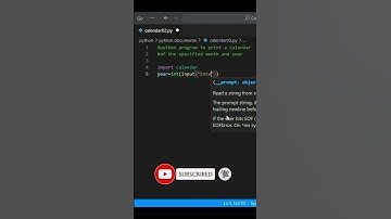 Python program to print a calendar of the specified month and year💖👌#shorts #python