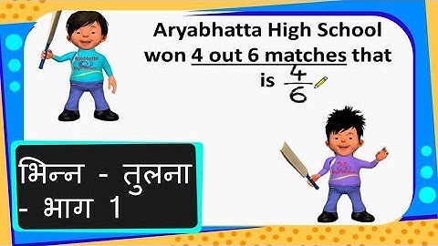 Maths - भिन्न - तुलना - भाग 1 Fraction comparison - Part 1 - Hindi