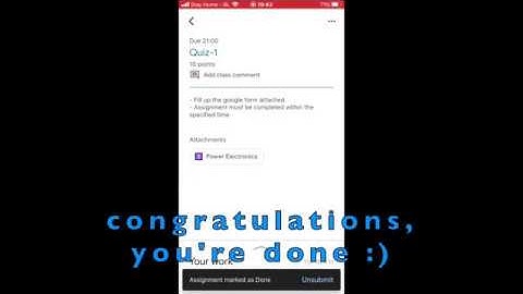 How to take an online exam using the google classroom app