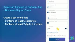 Create an account in GoPaani App screenshot 4