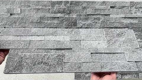 Sparkle Charcoal Split Face Tiles - Multi Row