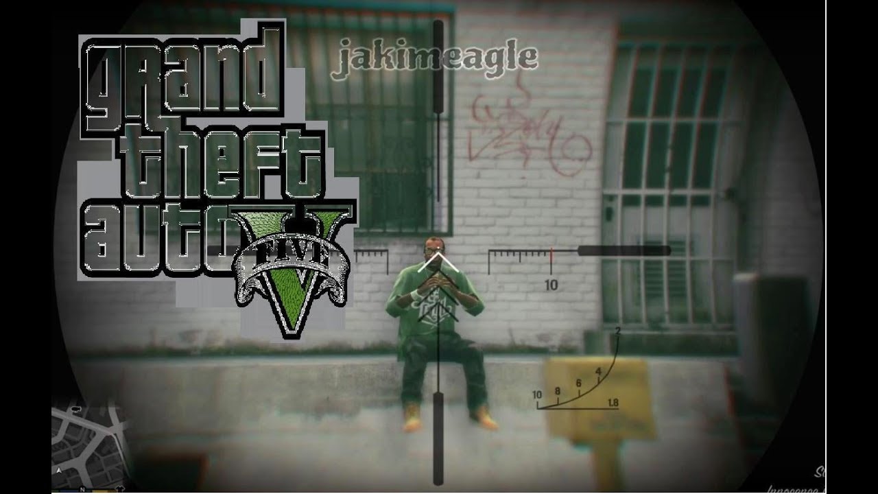 GTA 5 - SNIPER HEADSHOT IN SLOW MOTION!