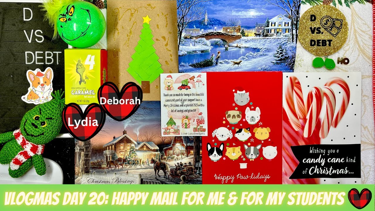 Vlogmas Day 20 happy mail for my students and for me, Scratchmas savings challenges, and more