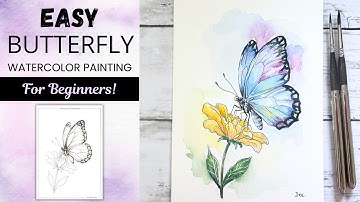 🦋 Butterfly Watercolor Painting Tutorial for Beginners – Step by Step 🎨
