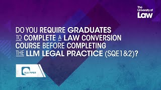 Will non-law graduates on the SQE pathway be required to complete a conversion course? DLA Piper by The University of Law 35 views 2 months ago 39 seconds