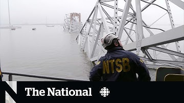 Crews work to clear Baltimore bridge wreckage