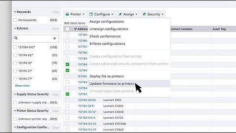 Lexmark Markvision Enterprise—Firmware updates