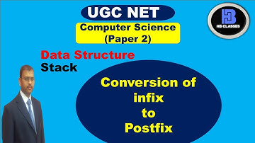 Computer Science || Data Structure || Stack || Conversion of infix to postfix|| UGC Net ||HB Classes
