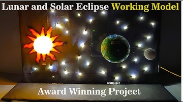 solar and lunar eclipse working model (3d) science exhibition | new design  innovative | craftpiller