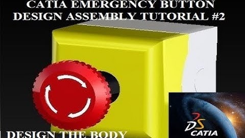 Catia Emergency Button Design  Assembly and Rendering #2