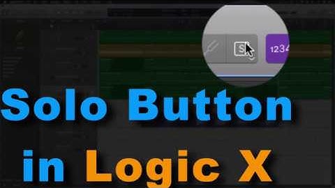 Solo Button (Control Bar) | Logic Pro X