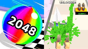 Ball Run 2048 vs MoneyGun Run - All Levels Android,ios Gameplay Mobile Part 20
