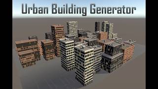 Unity Urban Building Generator | BoneCracker Games
