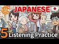 Slow Japanese Listening Practice | JLPT N5 N4 | 5 Real Daily Life Conversations