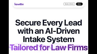 AL TV Product Walk Through: Lawtte - AI Virtual Legal Receptionist screenshot 1