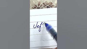 Jeffrey - Beautiful name in Cursive writing | Cursive writing for beginners | #shorts