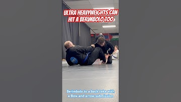 Ultra Heavyweight Berimbolo back take with a bow and arrow finish #bjj #jiujitsu #ultraheavy