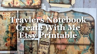 ✨ Traveler’s Notebook Memory Keeping | Junk Journal Scrapbooking & Etsy Digital Downloads