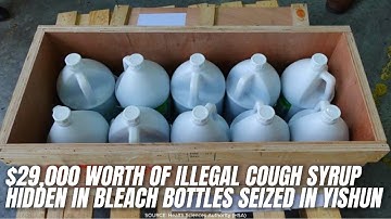 $29.000 aan illegale hoestsiroop verborgen in bleekflessen in beslag genomen in Yishun