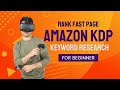 How To Rank Fast Page On Amazon KDP 2022 | KDP Keyword Research Method | KDP Tutorial