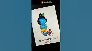 😱🔥 little Krishna Drowning || Happy Krishna Janmashtami 🙏🏻❣️ || #art #shortvideo #krishna #shorts