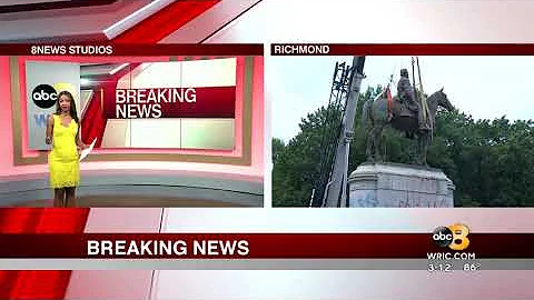Breaking News: Stonewall Jackson statue removed from its pedestal on Richmond’s Monument Avenue