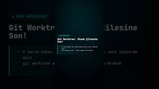 Branch değiştirirken kodları stash'lemek veya yarım yamalak commit ...