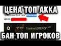 БАН ТОП ИГРОКОВ, ЦЕНА ТОП АККА в WORLD OF TANKS