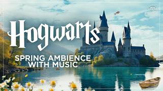 Harry Potter Spring Ambience | 6 Hours of Enchanting Castle Views & Calming Music | Relax and Study