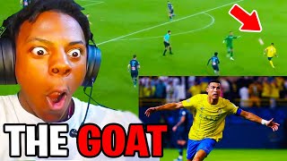 iShowSpeed Reacts to Ronaldo's AMAZING Goals!! (vs Al-Akhdoud)