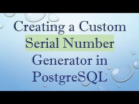 Creating a Custom Serial Number Generator in PostgreSQL