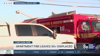 Las Vegas apartment fire leaves 30 displaced
