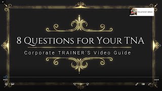 8 Questions for Coaches and Trainers for Your Next Training Needs Analysis