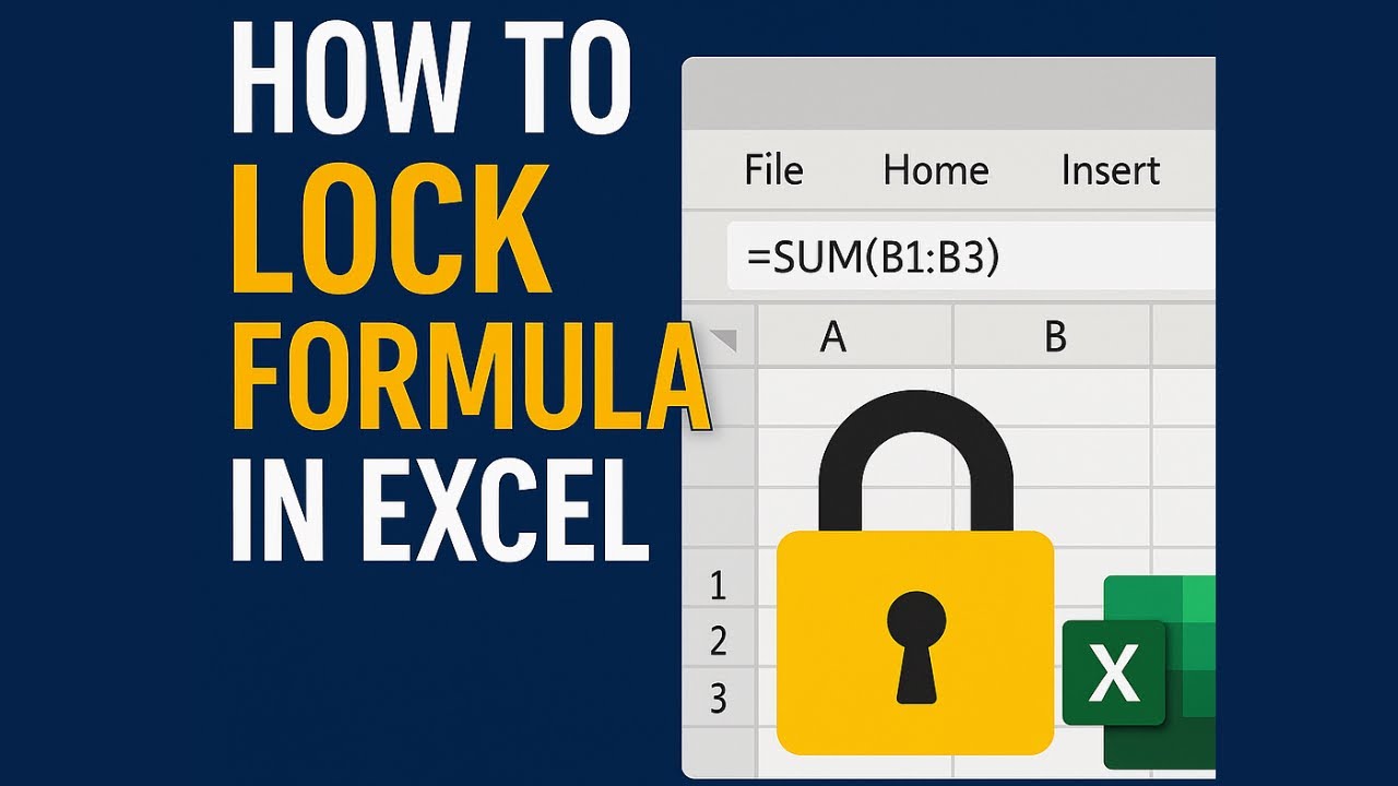 How to lock formula in MS Excel | Lock formula in excel in hindi #excel ...