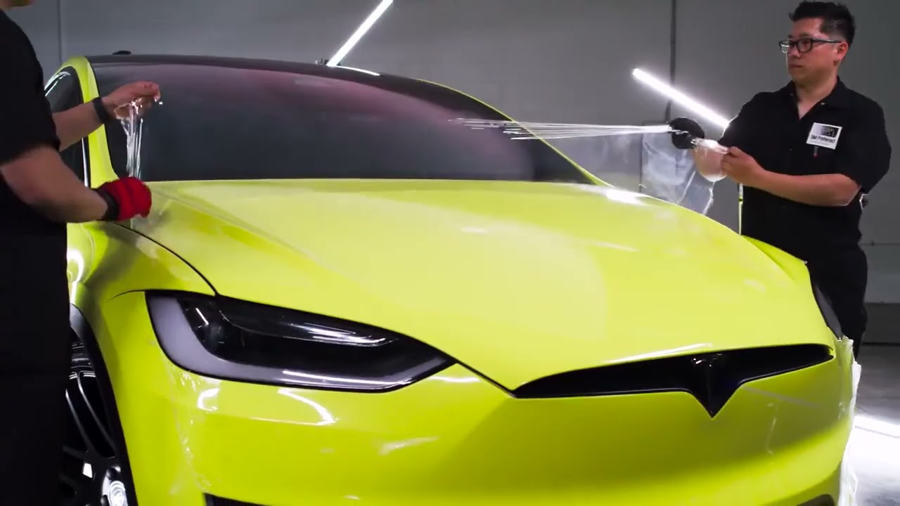 Tesla Model X  - 3M Wrapping Film Serie 2080 Gloss Lucid Yellow G55