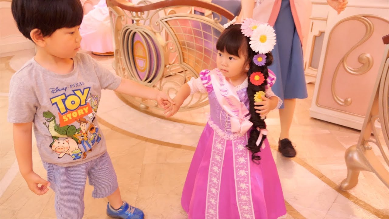 ビビディバビディブティックでラプンツェルにドレスアップ♡らんちゃん３歳の誕生日旅行