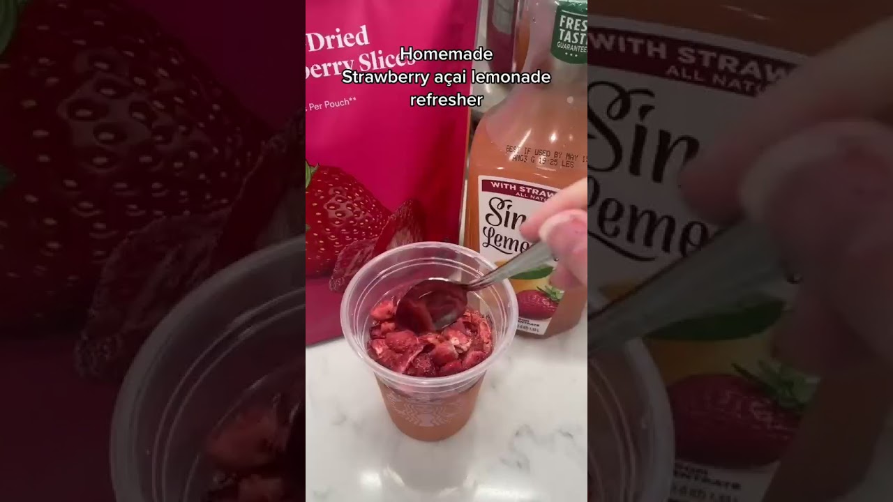 Homemade Strawberry Acai Lemonade refresher