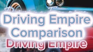 Driving Empire Comparison {Video by CiCi Roblox}