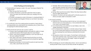 Valencia College Writing Workshops: Critical Reading