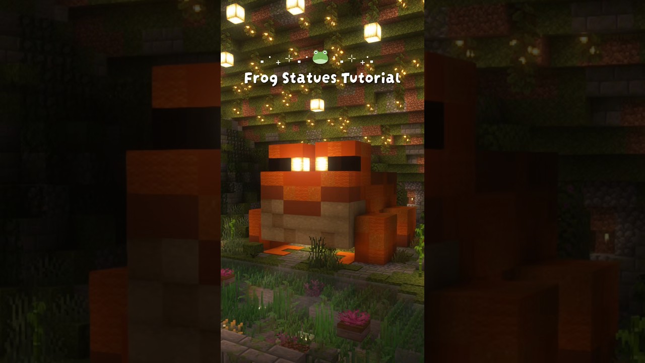 minecraft giant frog statues build tutorial🐸 