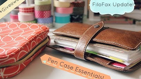 My Updated Filofax Setup! + my essential pens + a GIVEAWAY!!!