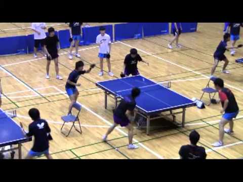 2012①ペン粒高練習(関東学生卓球選手権大会)